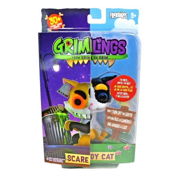 WowWee Fingerlings Grimlings Scaredy Cat From Grin to Grim (New) - Picture 1 of 8